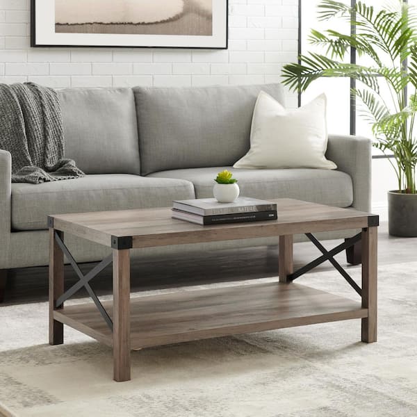 Walker Edison Furniture Company Urban Industrial 40 in. Grey Wash ...