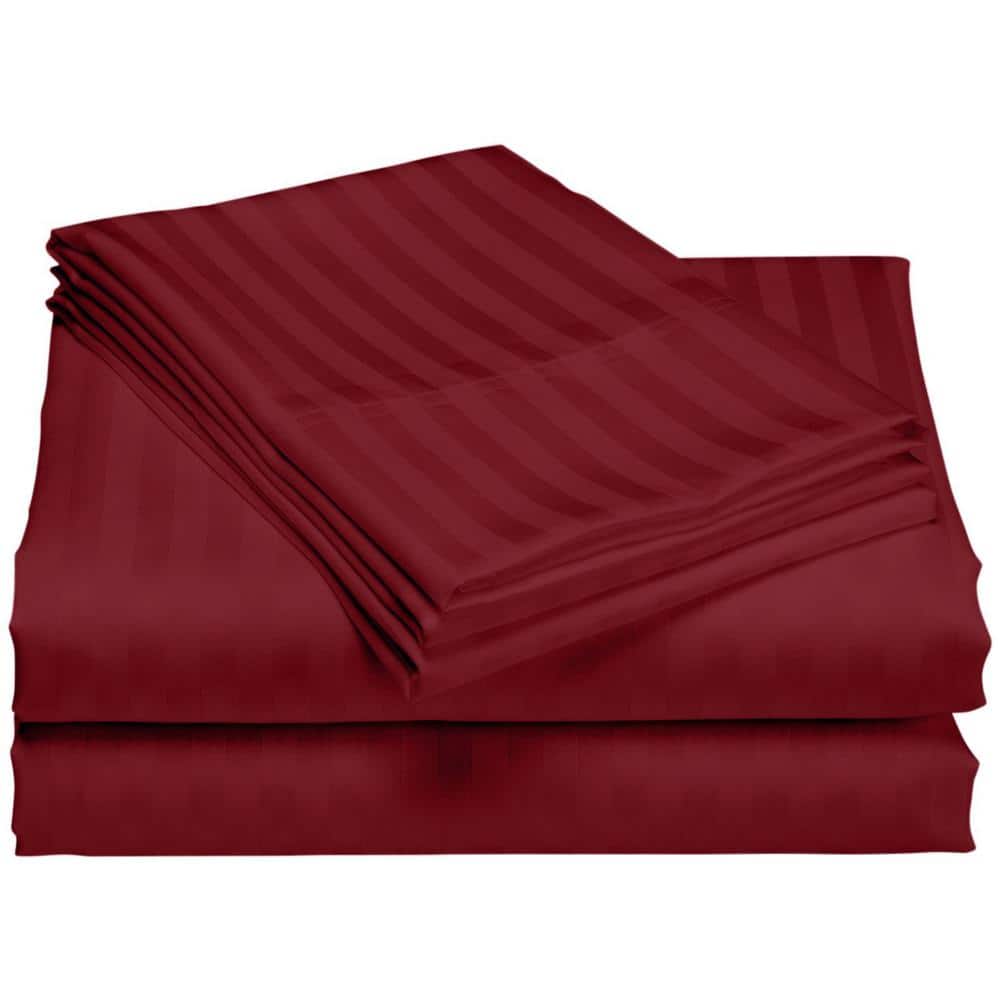Hotel London 600-Thread Count 100% Cotton Deep Pocket Striped Sheet Set (Tw
