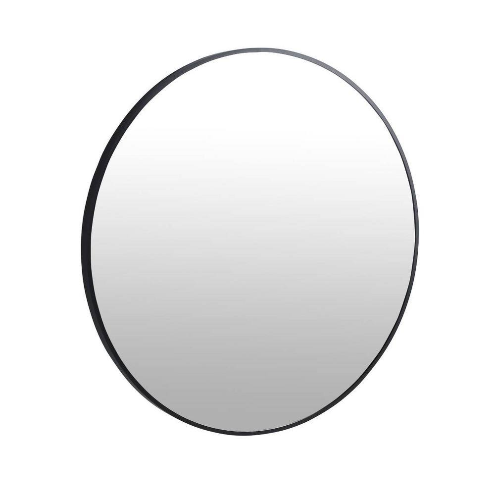 32 in. W x 32 in. H Round Aluminum Framed Wall Mount Modern Decorative