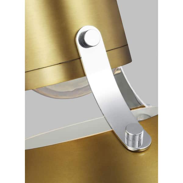 Cunningham 1-Light 14-Watt Burnished Brass Ceiling Pendant Light Contemporary Integrated LED Dimmable