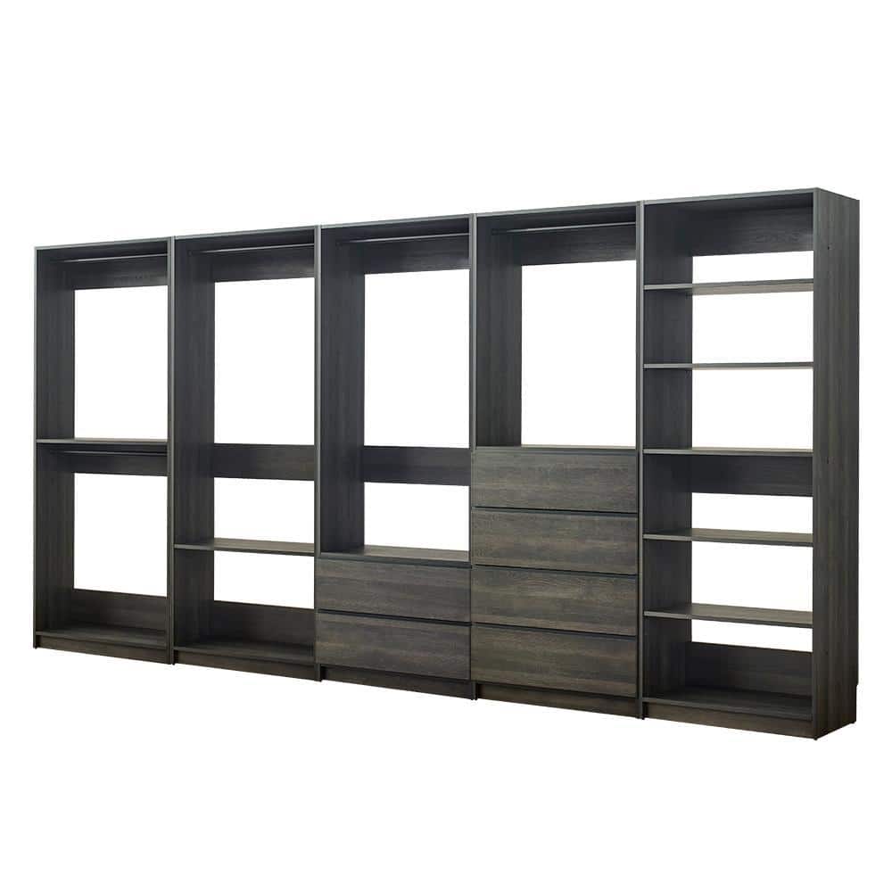 Klair Living Prosper 160 in. W Gray Tower System Freestanding