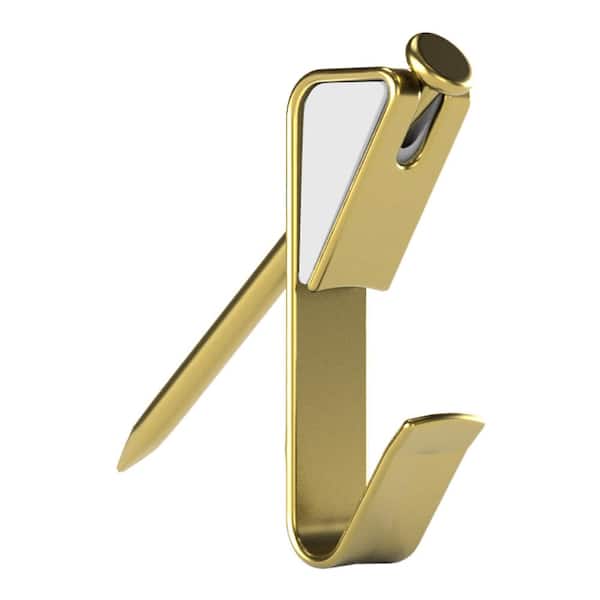 10 lb. ReadyNail Brass-Plated Steel Conventional Picture/Mirror Hanging Hooks (6-Piece)