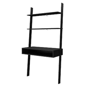 Cooper 37 in. Rectangular Black Ladder Desk