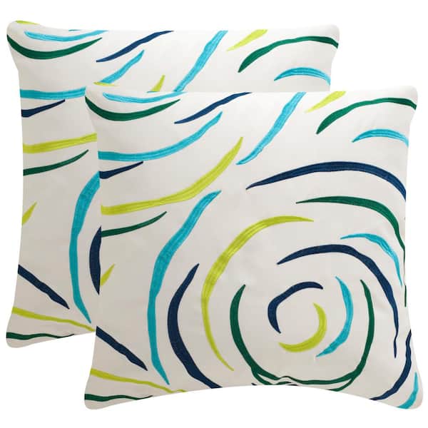 Safavieh Lollypop Soleil Square Outdoor Throw Pillow (Pack of 2)