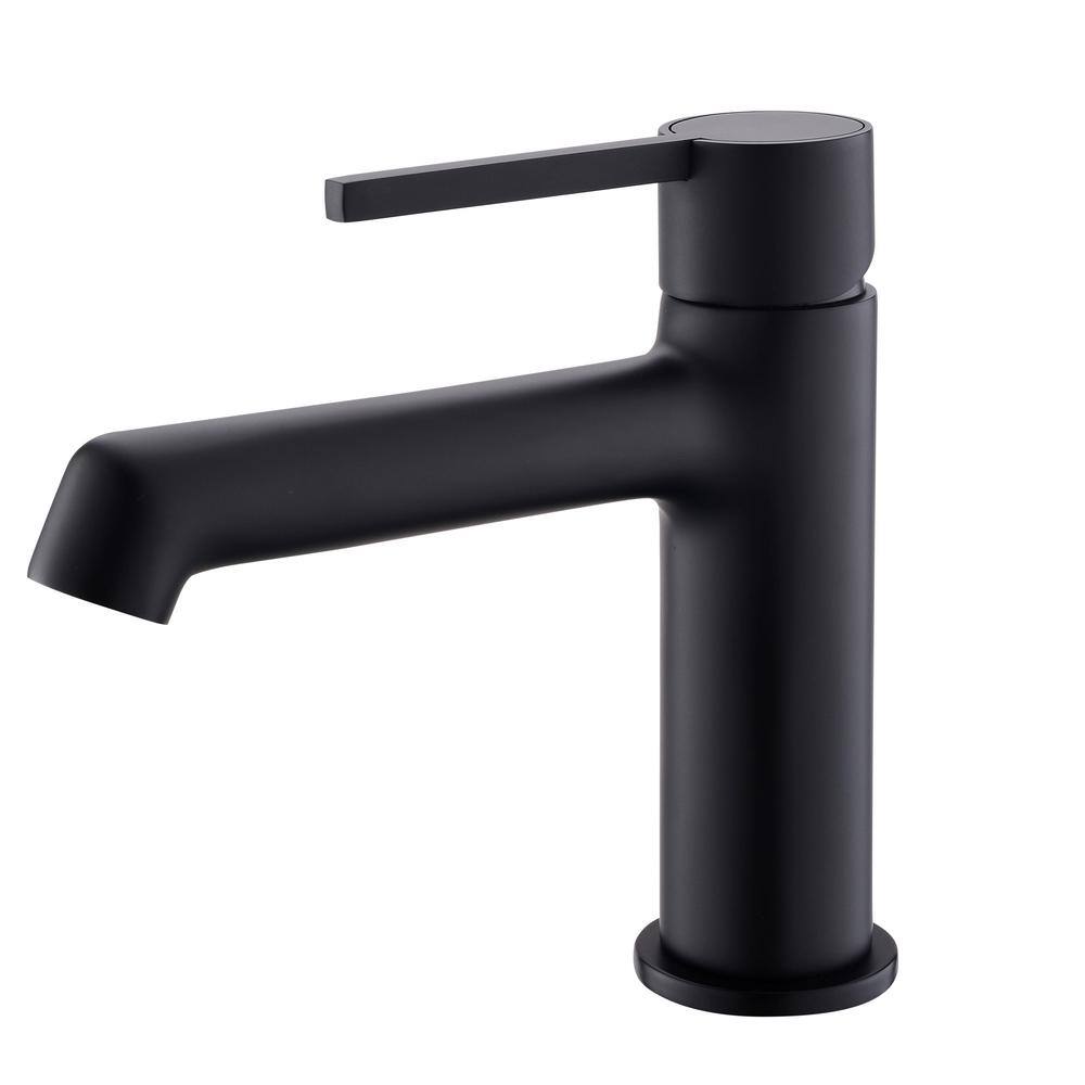 Single Hole Single-Handle Bathroom Faucet in Matte Black