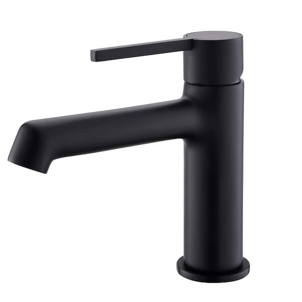 Unbranded Single Hole Single-Handle Bathroom Faucet in Matte Black