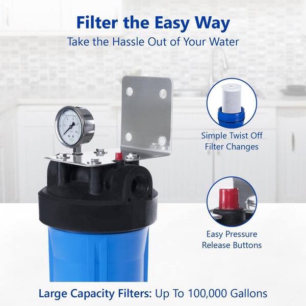 Express Water Whole House Water Filter System Sediment 1 Stage Filtration