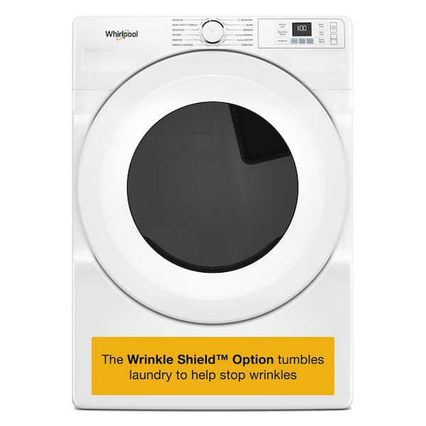 7.4 Cu. Ft. vented Front Load Gas Dryer in White with Quick Dry Cycle