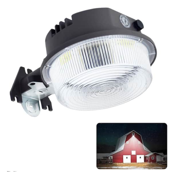 KOAOEIRS 150-Watt Equivalence 4000-Lumens 120° Area Light Fixture Bronze Dusk to Dawn Outdoor Integrated LED Flood Light-5000K