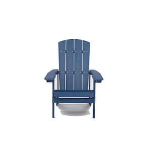 Midnight Blue Reclining Plastic Adirondack Chair