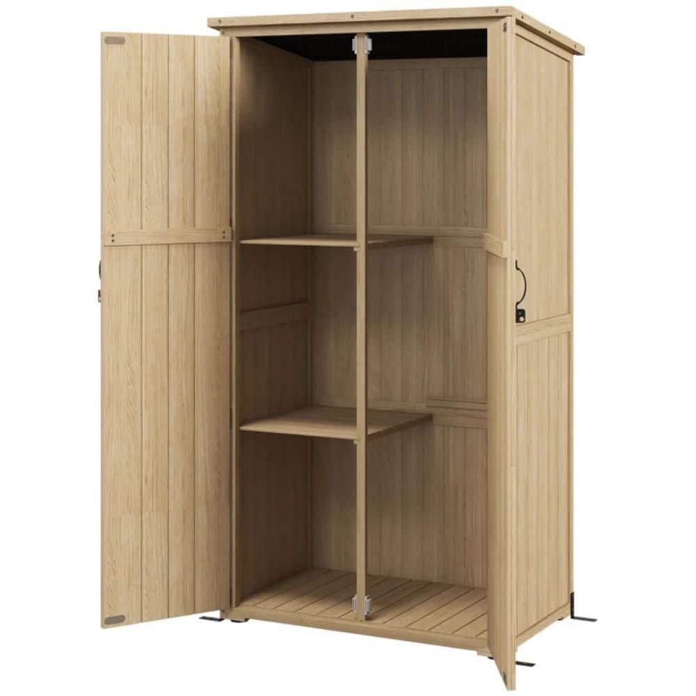 2.95 ft. W x 1.79 ft. D Brown Wood Shed Storage Cabinet (5 sq. ft. ) price history on PriceWatchPro