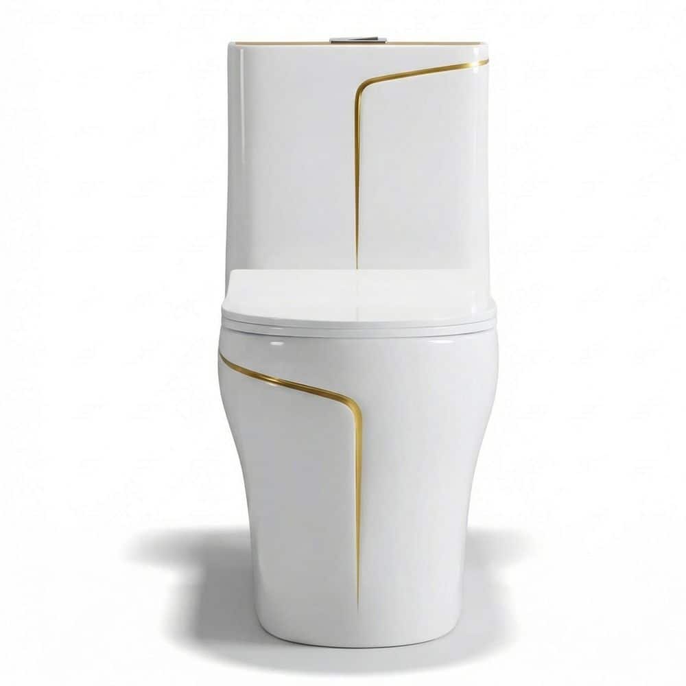 LUXSHERY 12 in. Rough In 1.85 Gal. Dual Flush GPF Elongated 1