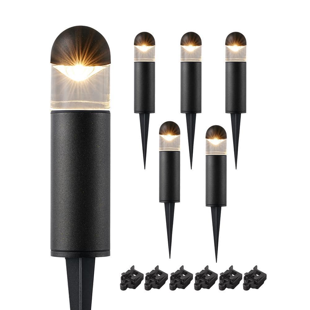 EDISHINE 19 Lumens Black Plug-In Integrated LED Waterproof Outdoor