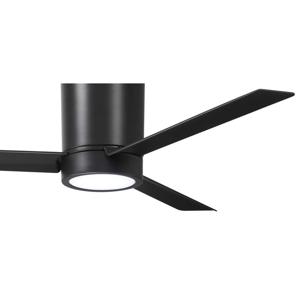 52'' Black Low Profile LED Ceiling Fan with Remote