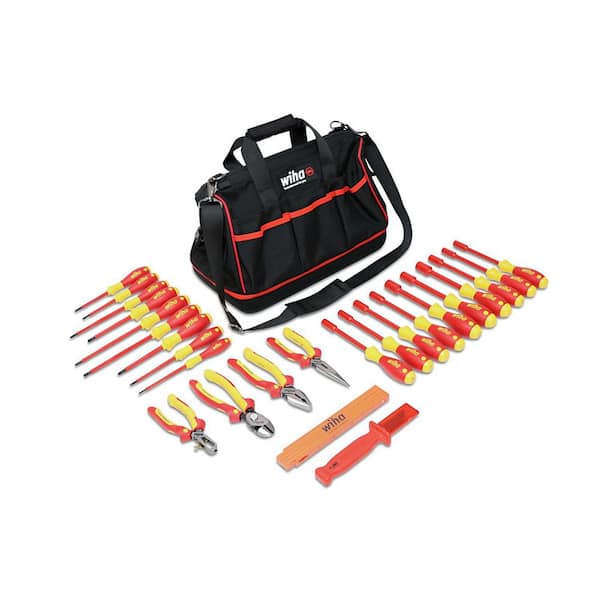 1000-Volt Insulated Pliers-Cutters and Screwdriver Set (25-Piece)