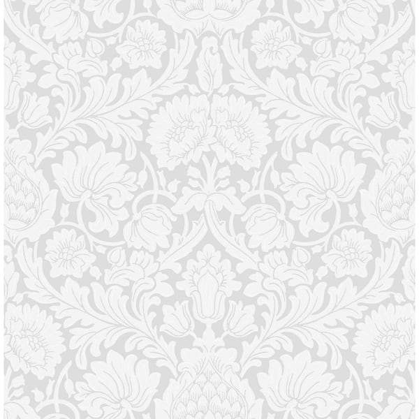 Brewster Home Fashions Bamburg Grey Floral Non Woven Wallpaper M1683 - The  Home Depot
