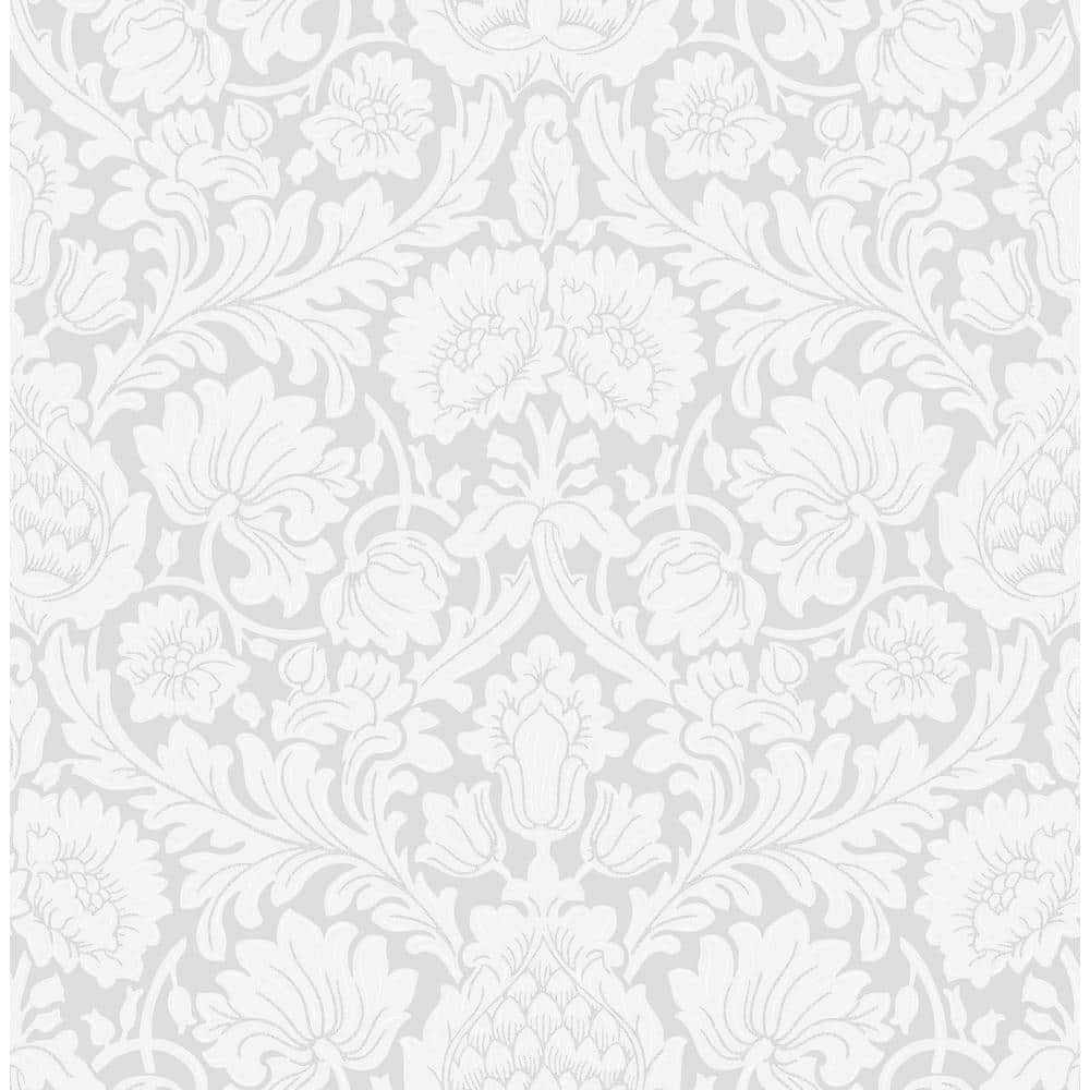 Brewster Home Fashions Bamburg Grey Floral Wallpaper Sample M1683SAM ...