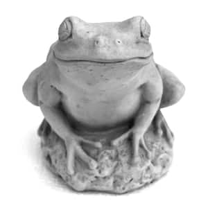 Cast Stone Tree Frog Garden Statue Antique Gray