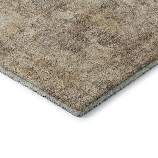 Mayfield Premium Machine Washable Abstract AMF2061 Taupe 9 ft. x 12 ft. Area Rug
