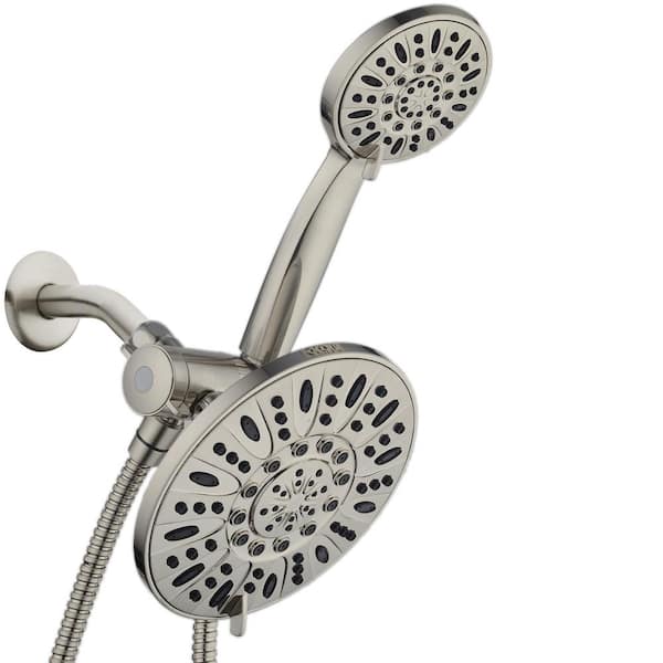 AquaDance 48-spray 7 in. Dual Shower Head and Handheld Shower Head with Body spray in Brushed Nickel