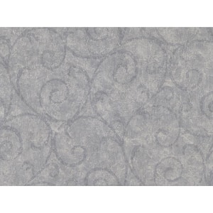 Sansa Slate Plaster Scroll Vinyl Strippable Wallpaper (Covers 60.8 sq. ft.)