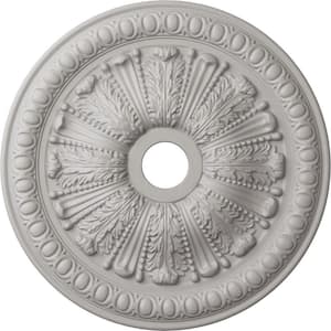 2-1/2 in. x 27-7/8 in. x 27-7/8 in. Polyurethane Tomango Egg & Dart Ceiling Medallion, Ultra Pure White