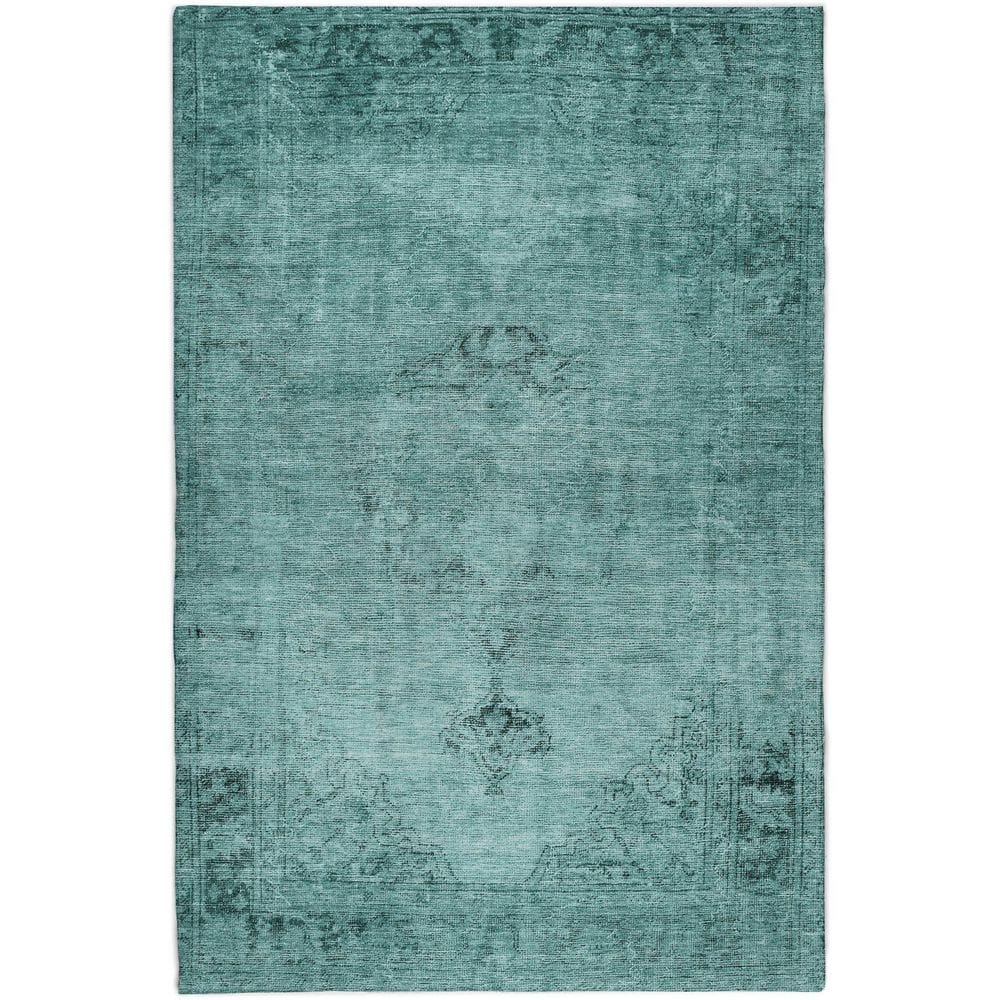 Dream Shag Premium Machine Washable Abstract ADS658 Teal 3 ft. x 5 ft. Area Rug price history on PriceWatchPro