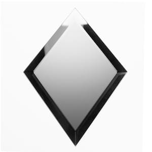 Reflections Frosted Silver Beveled Diamond 6 in. x 8 in. Matte Glass Mirror Wall Tile (16 sq. ft./Case)