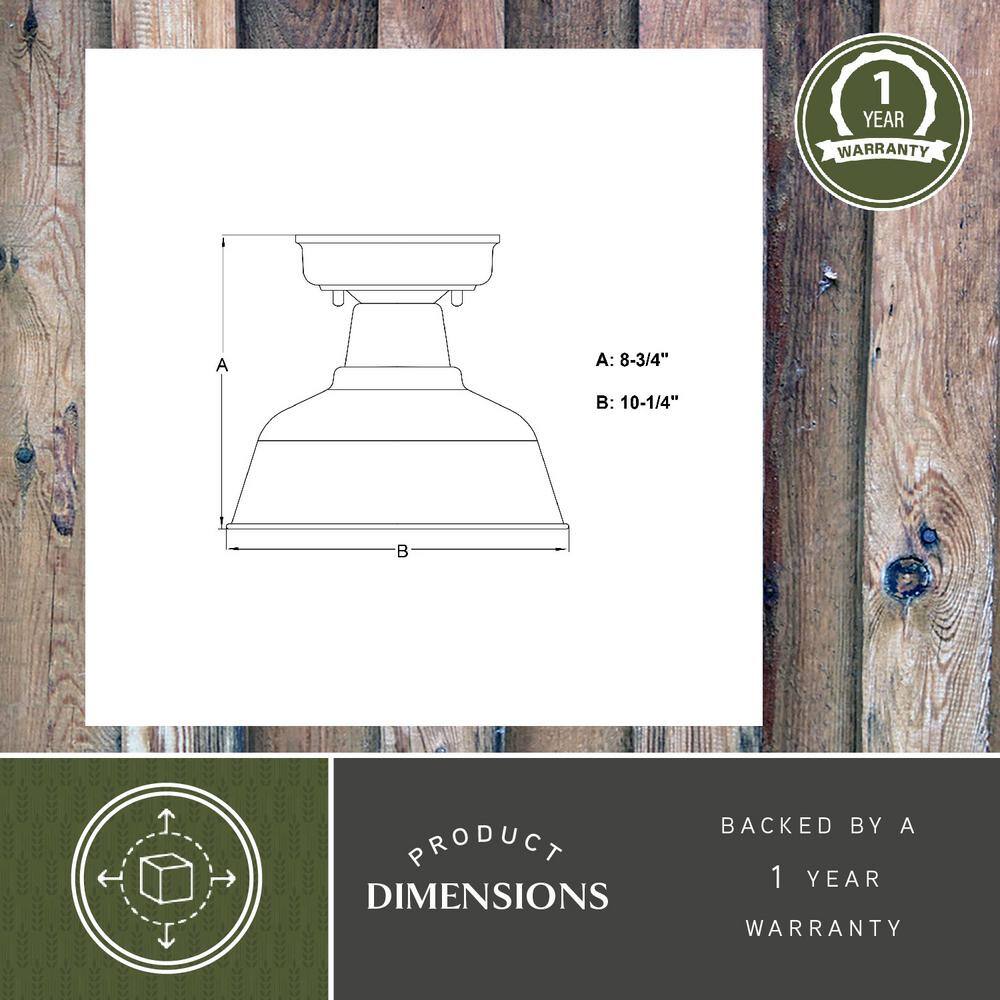 Bronze and Gold Farmhouse Indoor/Outdoor LED Ceiling Light