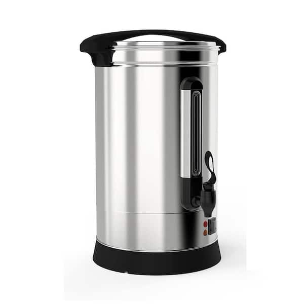 120 Cup Fast Brew Stainless Steel Coffee Urn and Hot Water Dispenser with Keep-Warm Mode