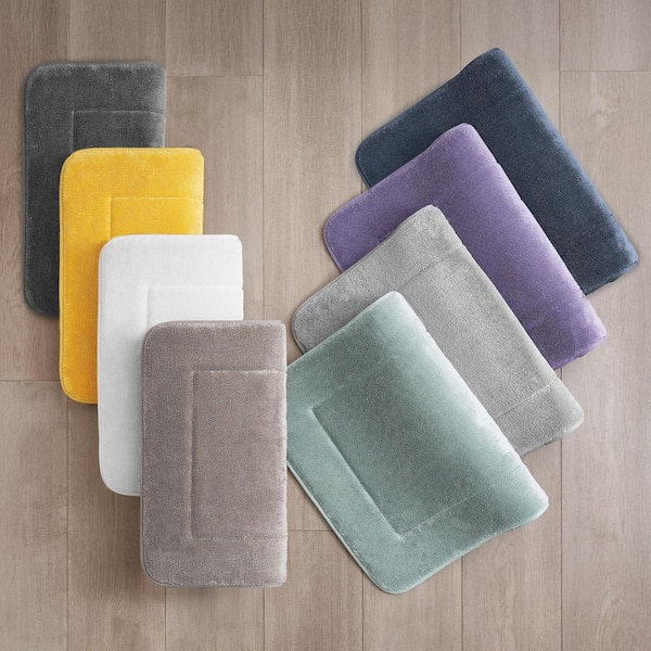 Oliver Brown Oliver Brown Wisteria Purple 24 in. x 60 in. Terry Memory Foam Bath Rug