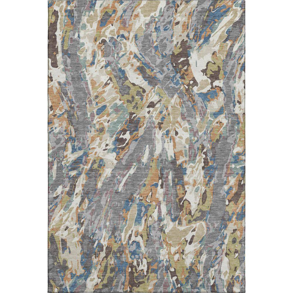 Mayfield Premium Machine Washable Abstract AMF2441 Gray 10 ft. x 14 ft. Area Rug price history on PriceWatchPro