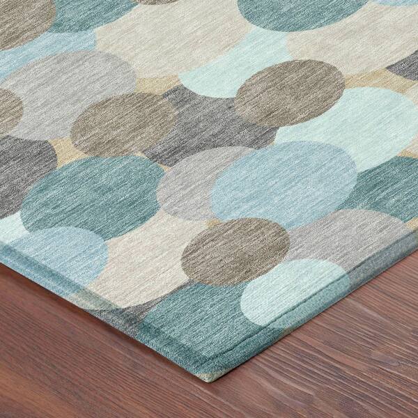 Chantille Machine Washable Indoor/Outdoor Abstract ACN2450 Turquoise 10 ft. x 14 ft. Area Rug
