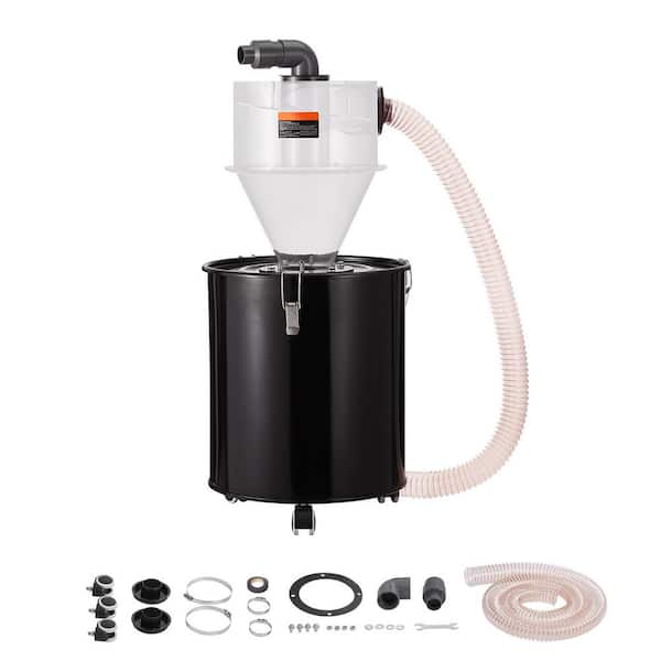 4 in. Retrofit Cyclone Dust Separator with Metal Tank, ABS Dust Deputy with 2 in. Hole O. D. Connector and Hose