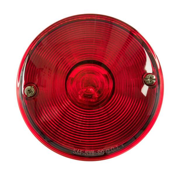 Blazer International Stop/Tail/Turn 3 7/8 in. Metal Round Lamp Red with Universal Mounting Plate