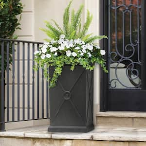 26 in. Slate Monarch Indoor/Outdoor Self Watering Planter