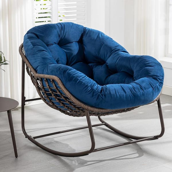 Papasan chair navy online blue