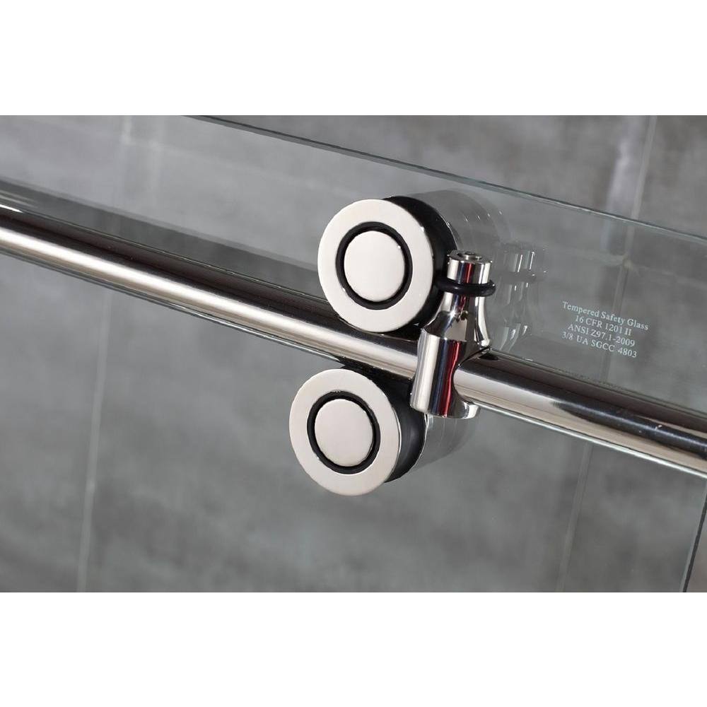 Langham 78" Frameless Sliding Shower Door with Chrome Finish