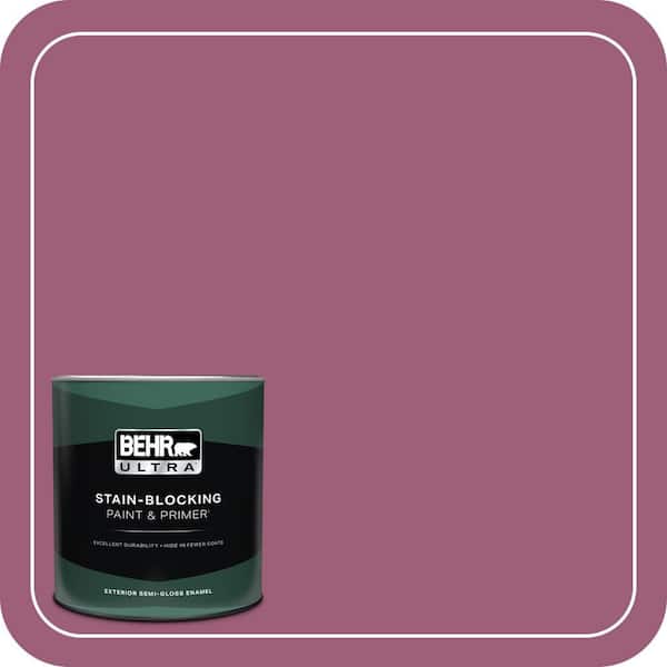 BEHR ULTRA 1 qt. #HDC-WR15-2 Passion Plum Semi-Gloss Enamel Exterior Paint & Primer