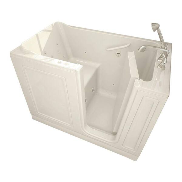 American Standard Acrylic Standard Series 51 in. x 30 in. Walk-In Whirlpool and Air Bath Tub with Quick Drain in Linen