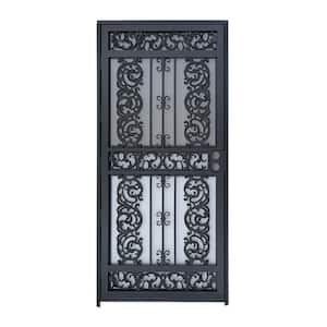 32 in. x 80 in. 414 Series Black Elegance Security Door