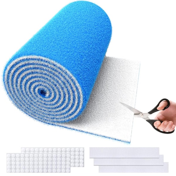 20 in x 90 in Cut to Fit Electrostatic Air Filter Material for Floor Ceiling HVAC and RV Vents with 48 Tapes