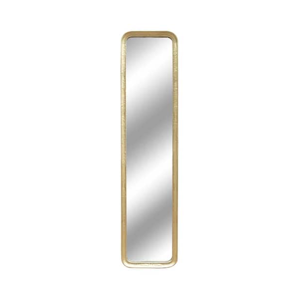 PARISLOFT Gold 16.1 in. W x 71.2 in. H Modern Rectangular Metal Full Length Wall Mirror