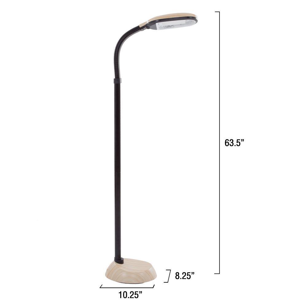 Arcadian 20'' Adjustable Arc Floor Lamp in Light Wood Grain
