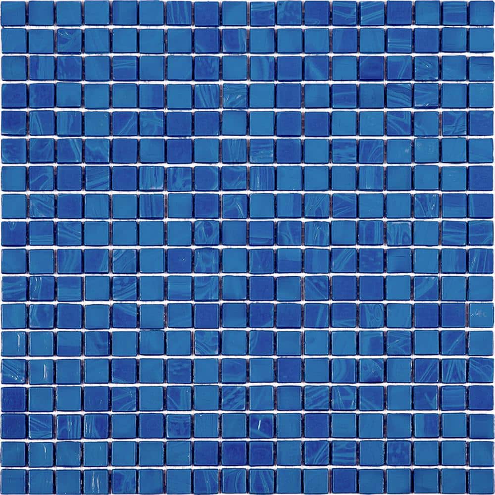 "Skosh 4"" x 6"" Glossy Sapphire Blue Glass Mosaic Uniform square Wall and Floor Sample Tile 0.13 sq. ft./Piece (1-Pack)" price history on PriceWatchPro