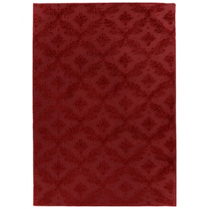 Charleston Chili Pepper Red 9 ft. x 12 ft. Area Rug