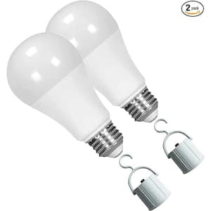 Rechargeable Light Bulb - 60-Watt Equivalent Battery Operated LED A19 Light Bulb with Backup Battery - 2 Pack