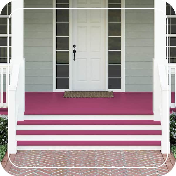 1 gal. #100B-7 Hot Pink Textured Low-Lustre Enamel Interior/Exterior Porch and Patio Anti-Slip Floor Paint