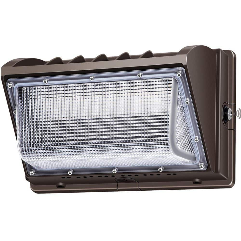 150-Watt Equivalent 21000 Lumen Bronze Integrated LED Flood Light, Dusk to Dawn Waterproof Outdoor Wall Pack Fixture price history on PriceWatchPro