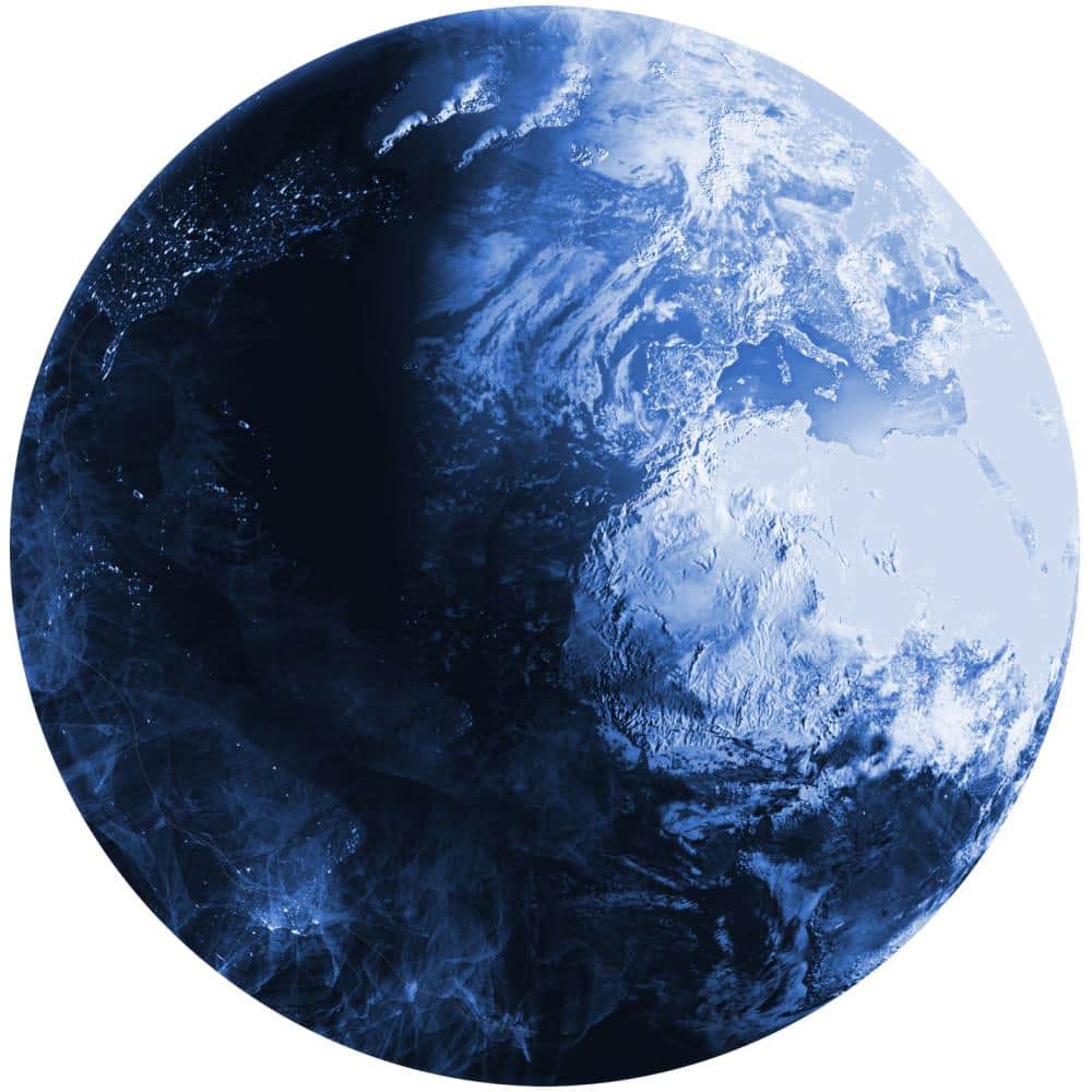 Imagination Blue 5 ft. x 5 ft. Graphic Contemporary Round Area Rug price history on PriceWatchPro